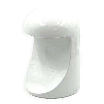 Iconic 60s Design Ceramic Lamp 'Longobarda' by Marcello Cuneo for Gabbianelli, Large Size in White