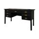 Vintage black matte wooden desk — brass finish handles — beautiful pa