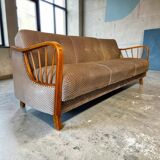 Canapé vintage en bois / canapé-lit / canapé