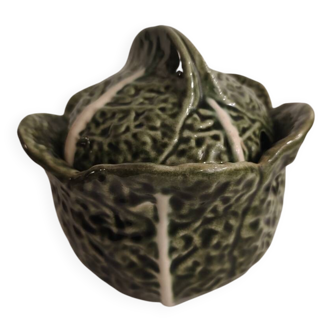 Vegetable dish, earthenware tureen in the shape of a cabbage