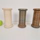 Vintage Scandinavian Ribbed Cylinder Vases, 1960s, Set of 3
