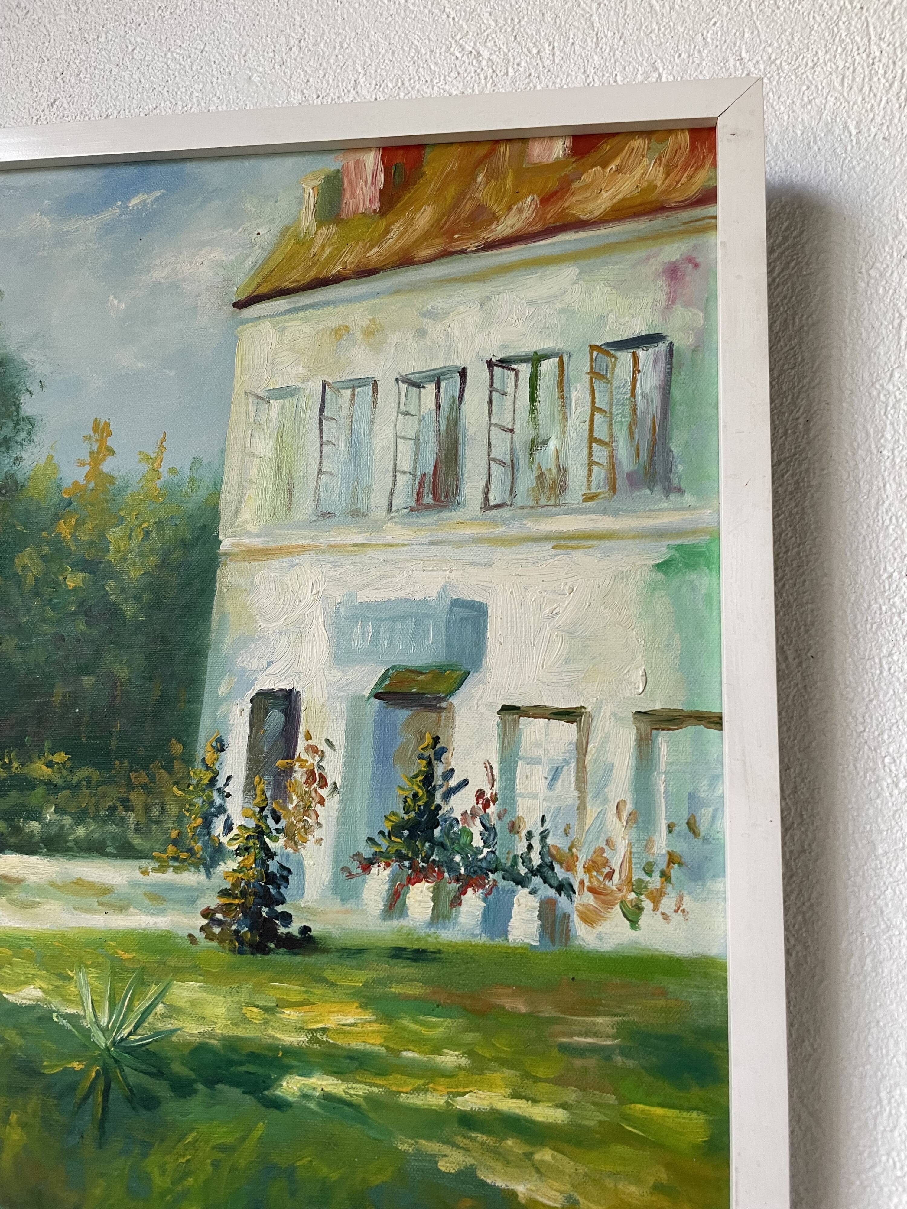 Homemade oil painting on wood