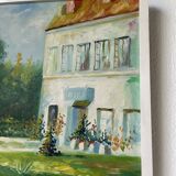 Homemade oil painting on wood