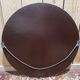 Round Art Deco mirror – Bevelled glass & chrome clips – 1930s