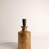 Gold Glazed Ceramic Table Lamp by Bitossi for Bergboms, 1970's