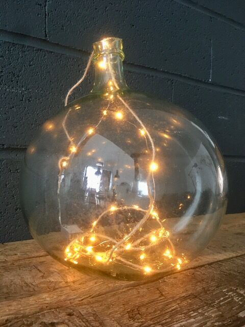 Dame-jeanne old 8L transparent bottle