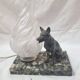 Art Deco marble dog lamp