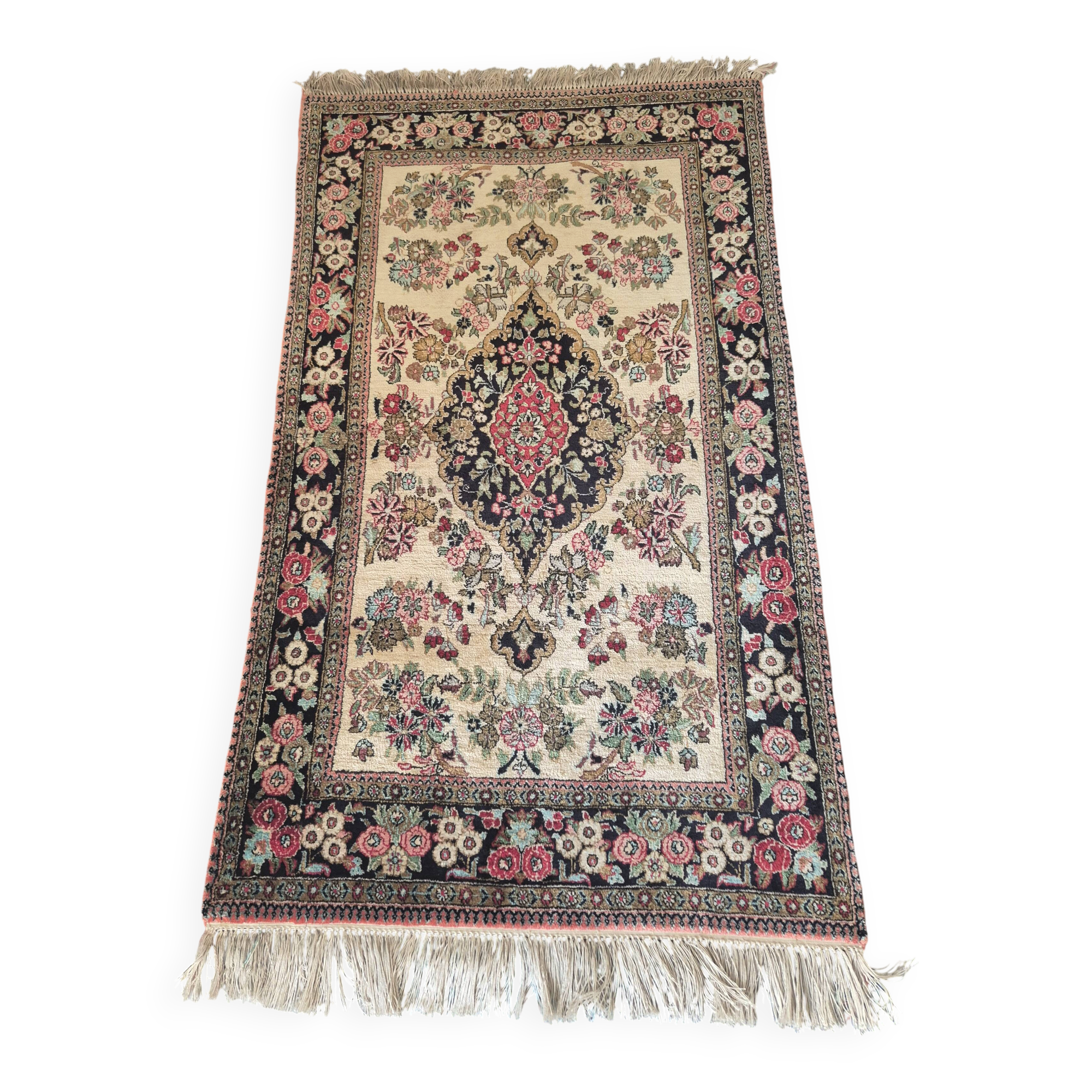 Petit Tapis Tabriz Jaune Médaillon – Format Couloir