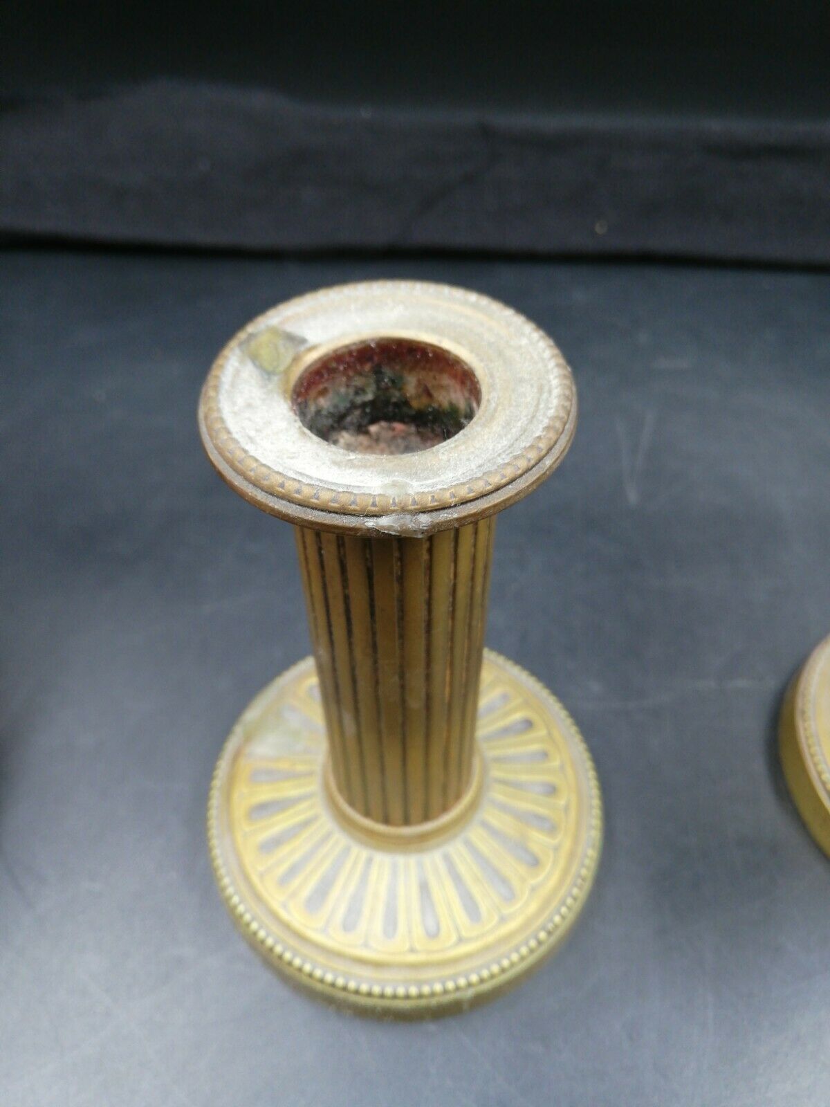 Pair of 19th-century bronze candlesticks