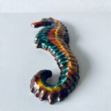Ceramic wall seahorse