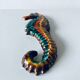 Ceramic wall seahorse