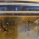 Cabinet chinois vintage avec feuille d'or, fleurs et oiseaux / bohème