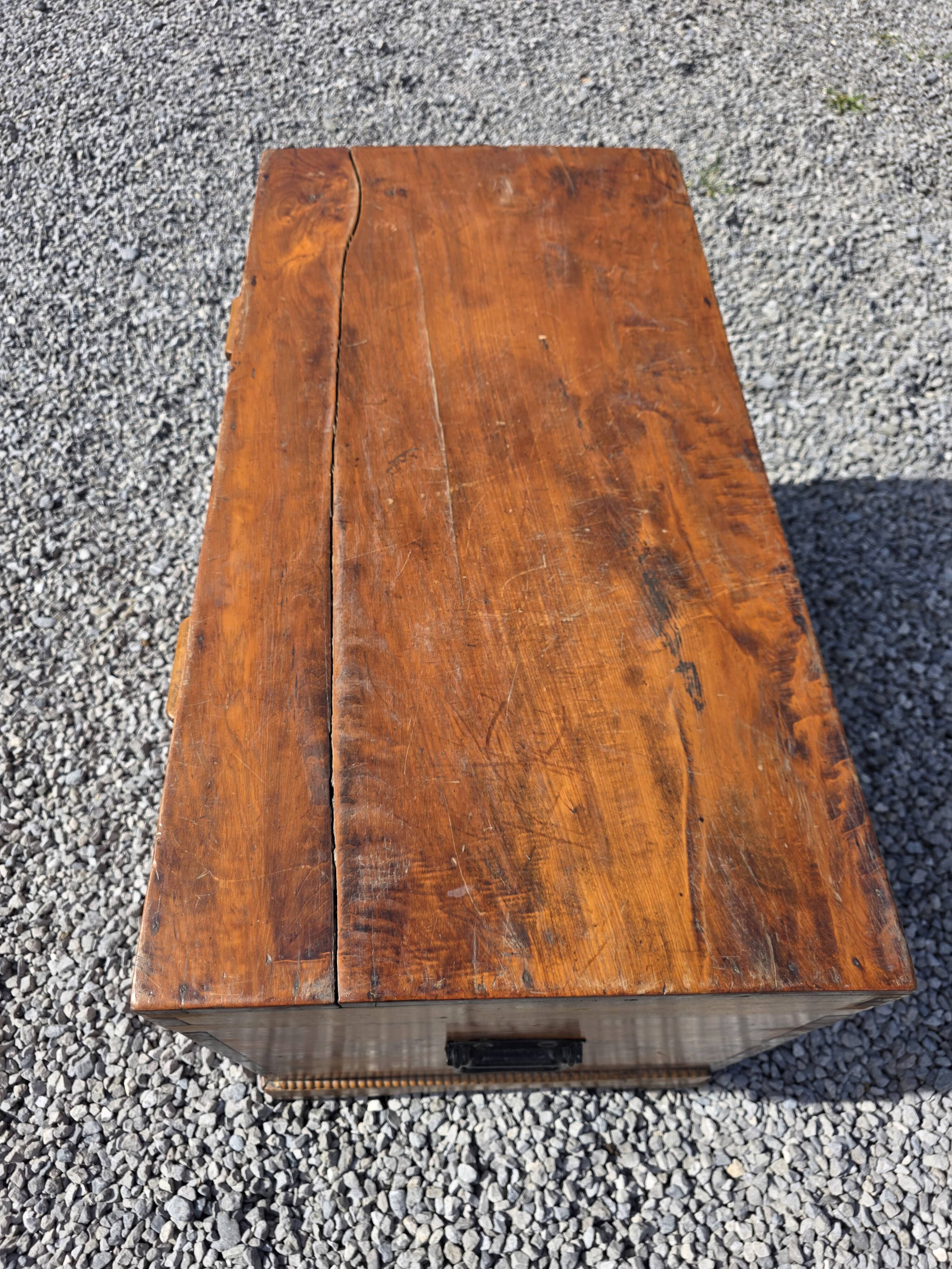 Antique solid teak chest