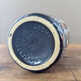 West Germany Scheurich 285-18 Onion Vase, Black Brown