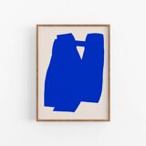 Abstract blue giclee print, 50x70cm