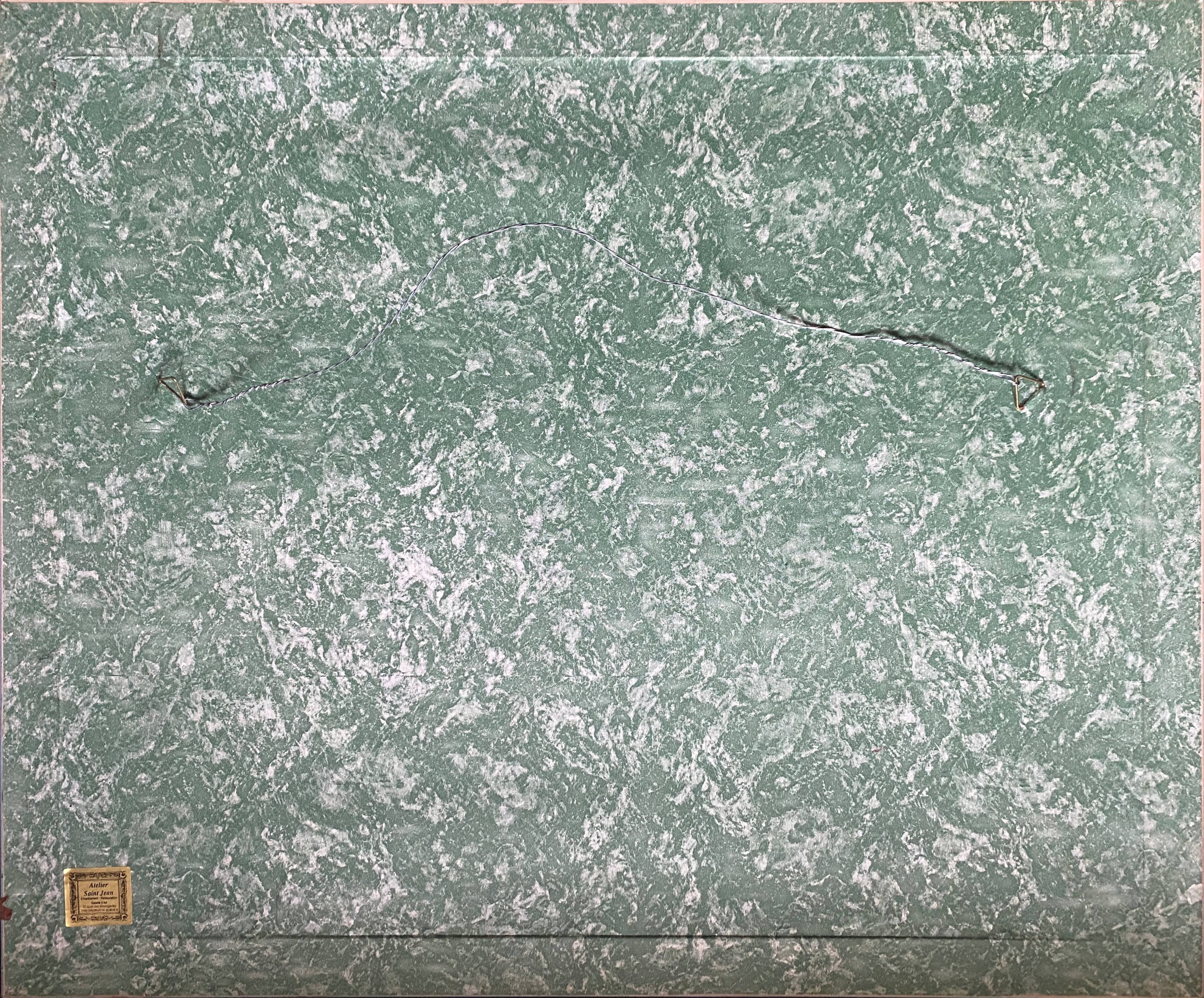 Watercolor painting "the boats under the trees" by togla leris + frame