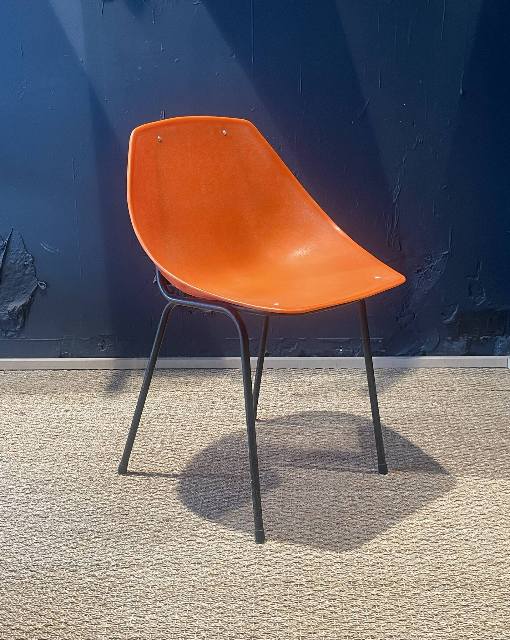 Ensemble de 6 chaises Guariche orange