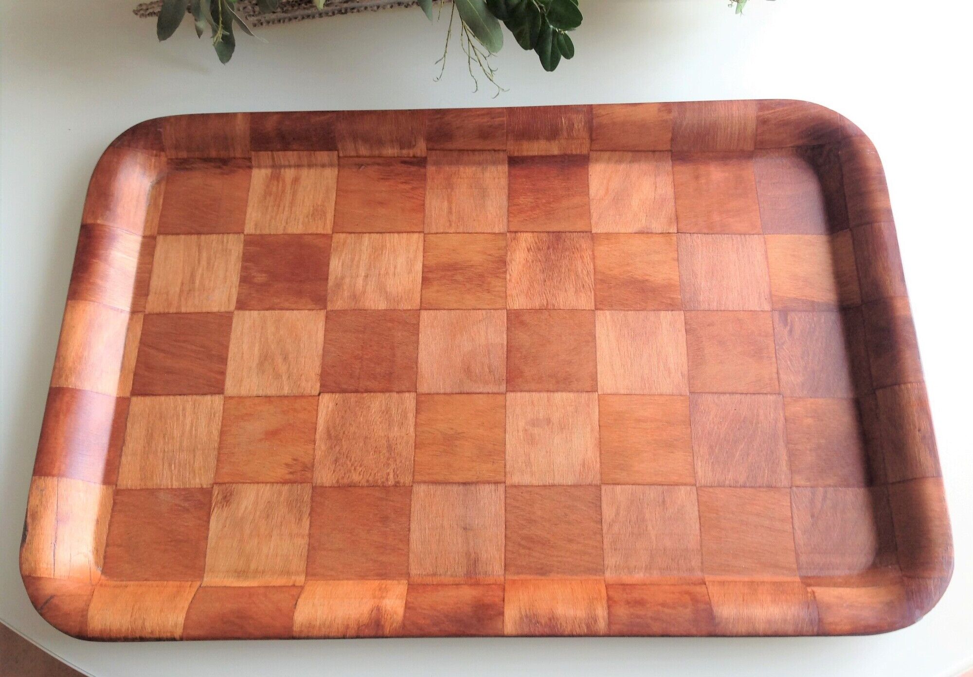 Pair of wooden tops Scandinavian style / vintage 60s-70s