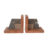 Modernist marble bookends