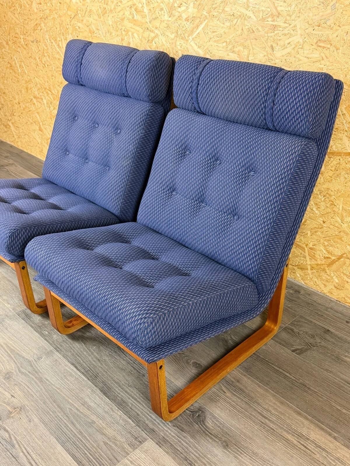 2x 1960s 1970s Teak Easy Chairs by Magnus Oelsen A/S Durup Denmark