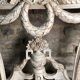 Louis XVI style console in carved wood beige patinated above gray marble