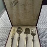 Silver and vermeil cutlery box for mignardises, Art Nouveau period