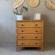 Vintage light oak chest of drawers