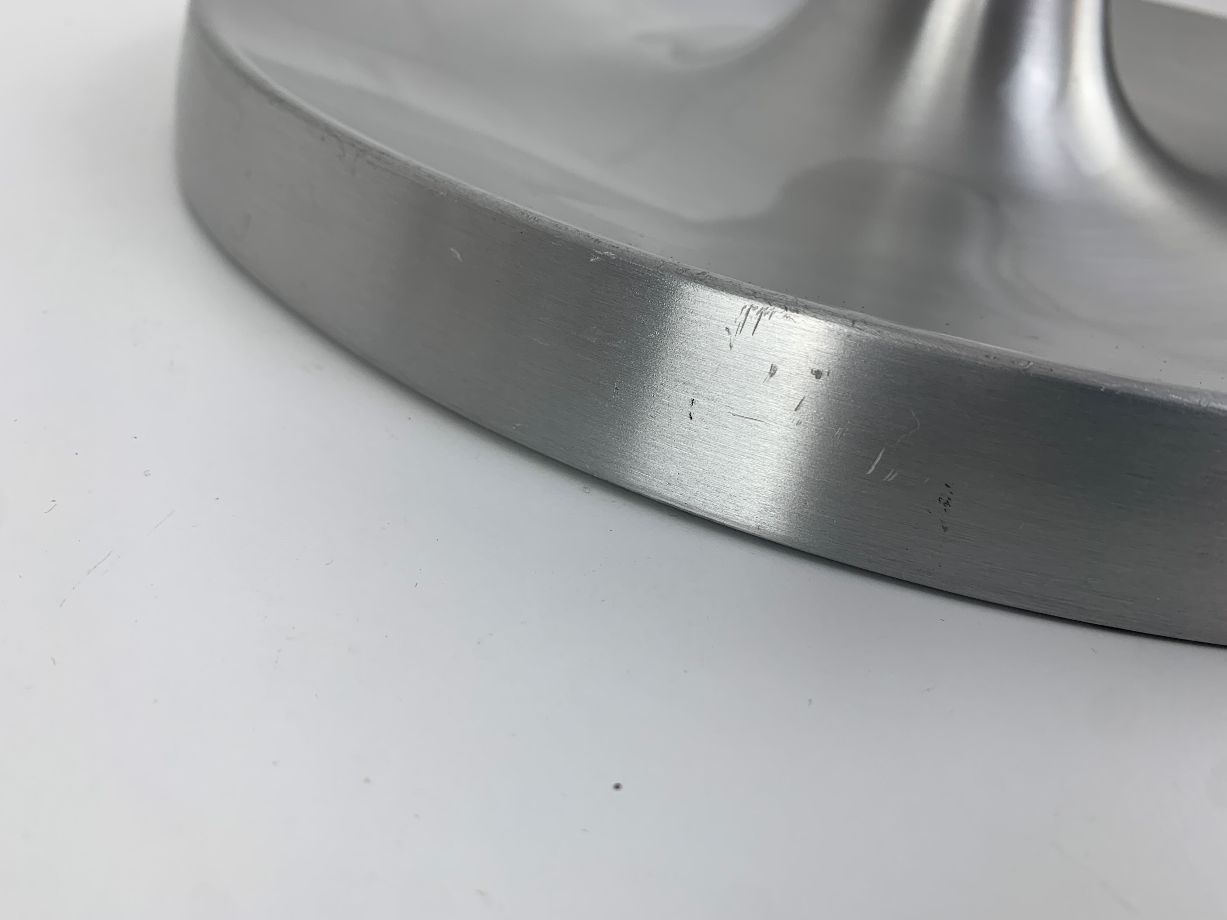 Space Age Flush Light Les Arcs Brushed Aluminum, 1960-70s