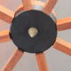 Scandinavian chandelier with 8 arms of light, teak, circa 1965