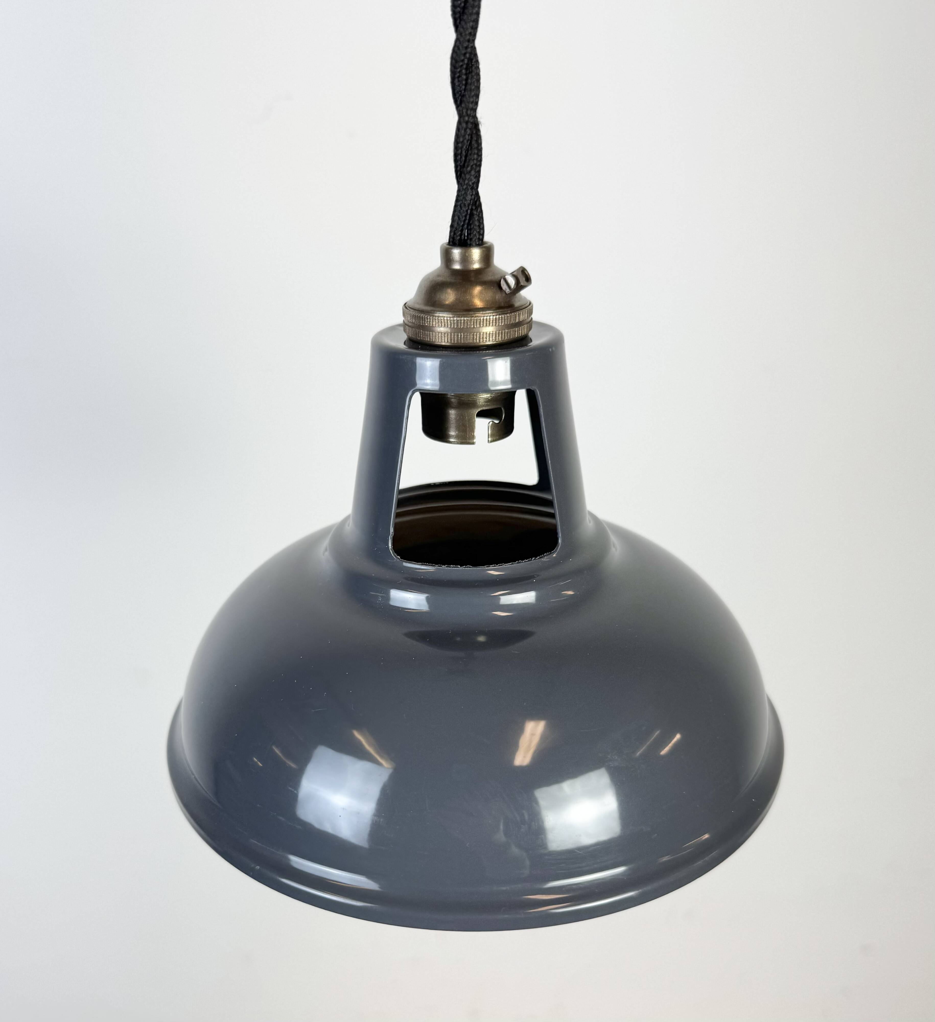 Vintage Industrial Grey Painted Ceiling Lamp, 2000s