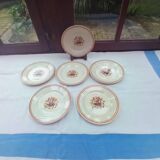 6 Creil Montereau dessert plates