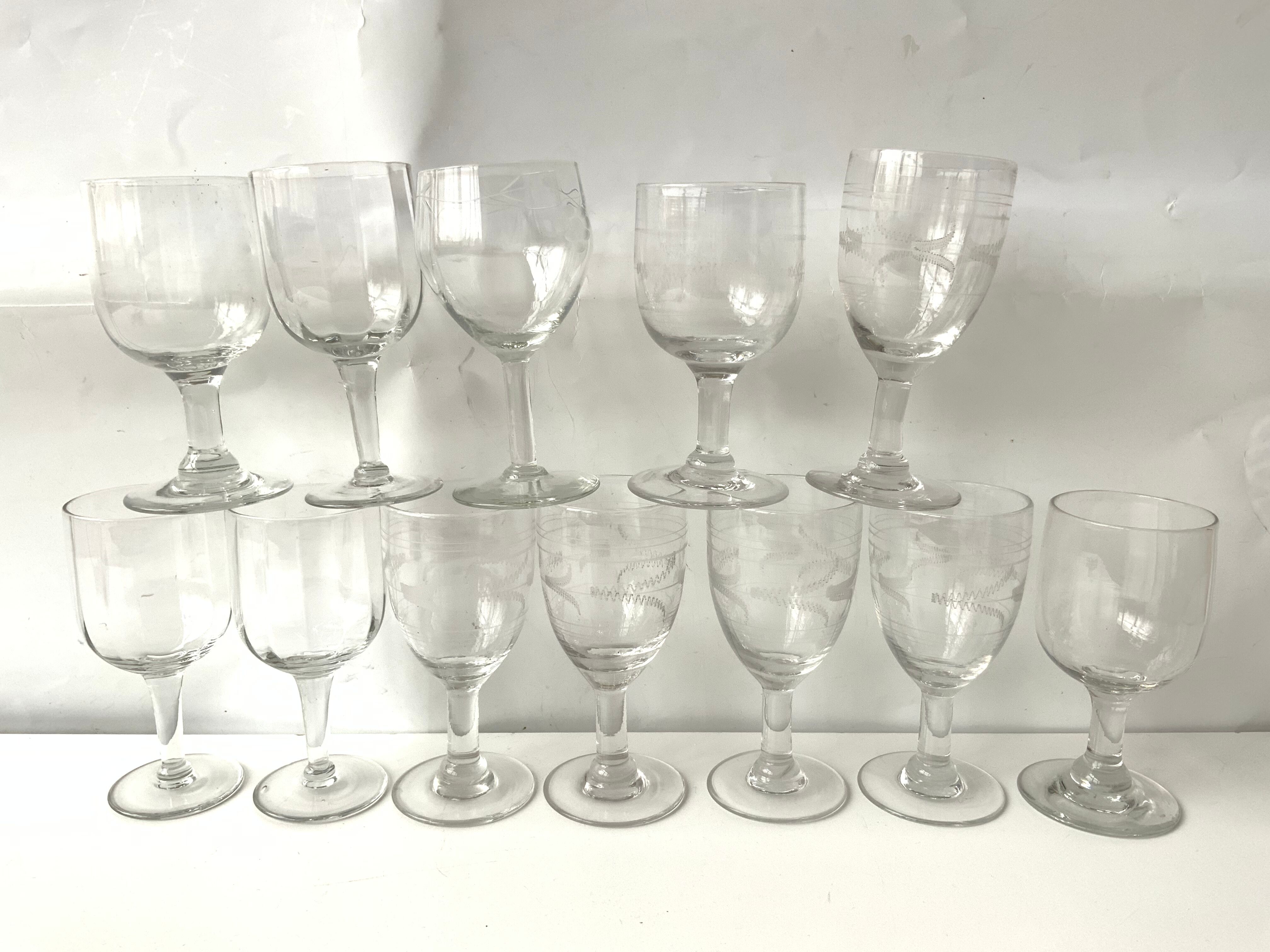 12 mismatched glasses