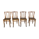 Set de 4 chaises bistrot cannées Baumann