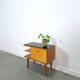 Mid-Century kastje J.D. Freese met klep en zwart opaline glas