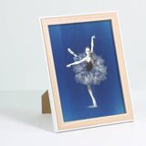 Original cyanotype print "the dancer in motion" 21 x 27 cm with frame