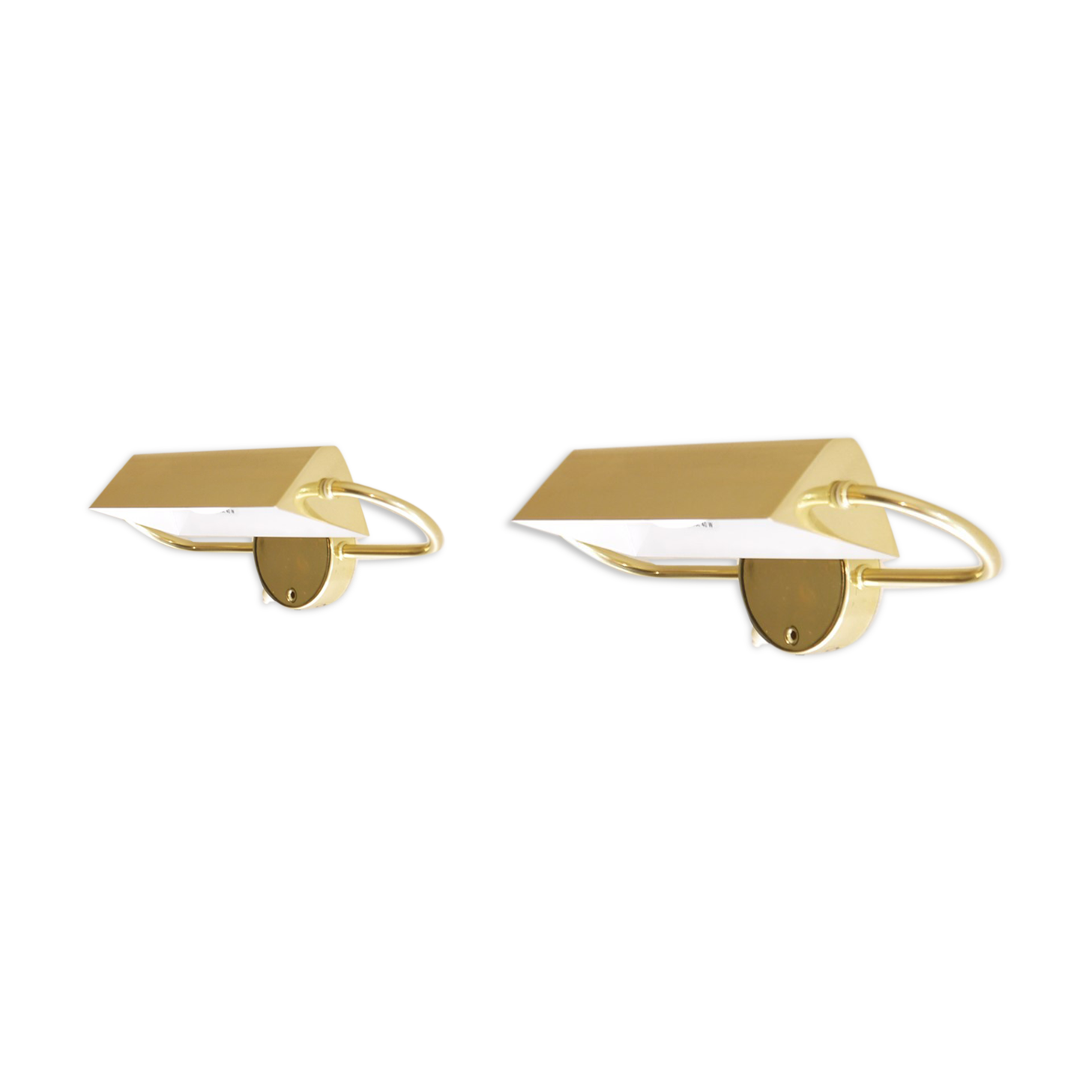 Paire d'appliques scandinave en laiton 1970
