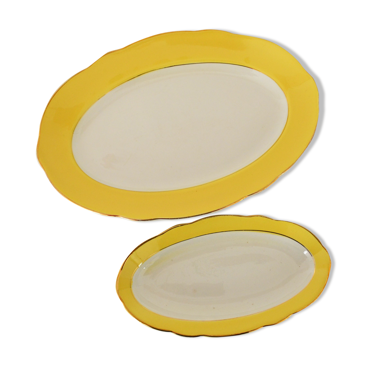 Duo of dishes Lunéville daffodil model