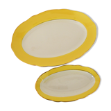 Duo of dishes Lunéville daffodil model