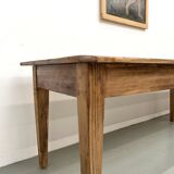 XXL farmhouse table 4 metres in solid pine - 6 legs - 1950s