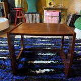 Trio of nesting coffee tables, 1970, dark wood