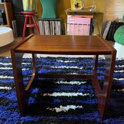 Set of three nesting coffee tables, 1970, dark wood