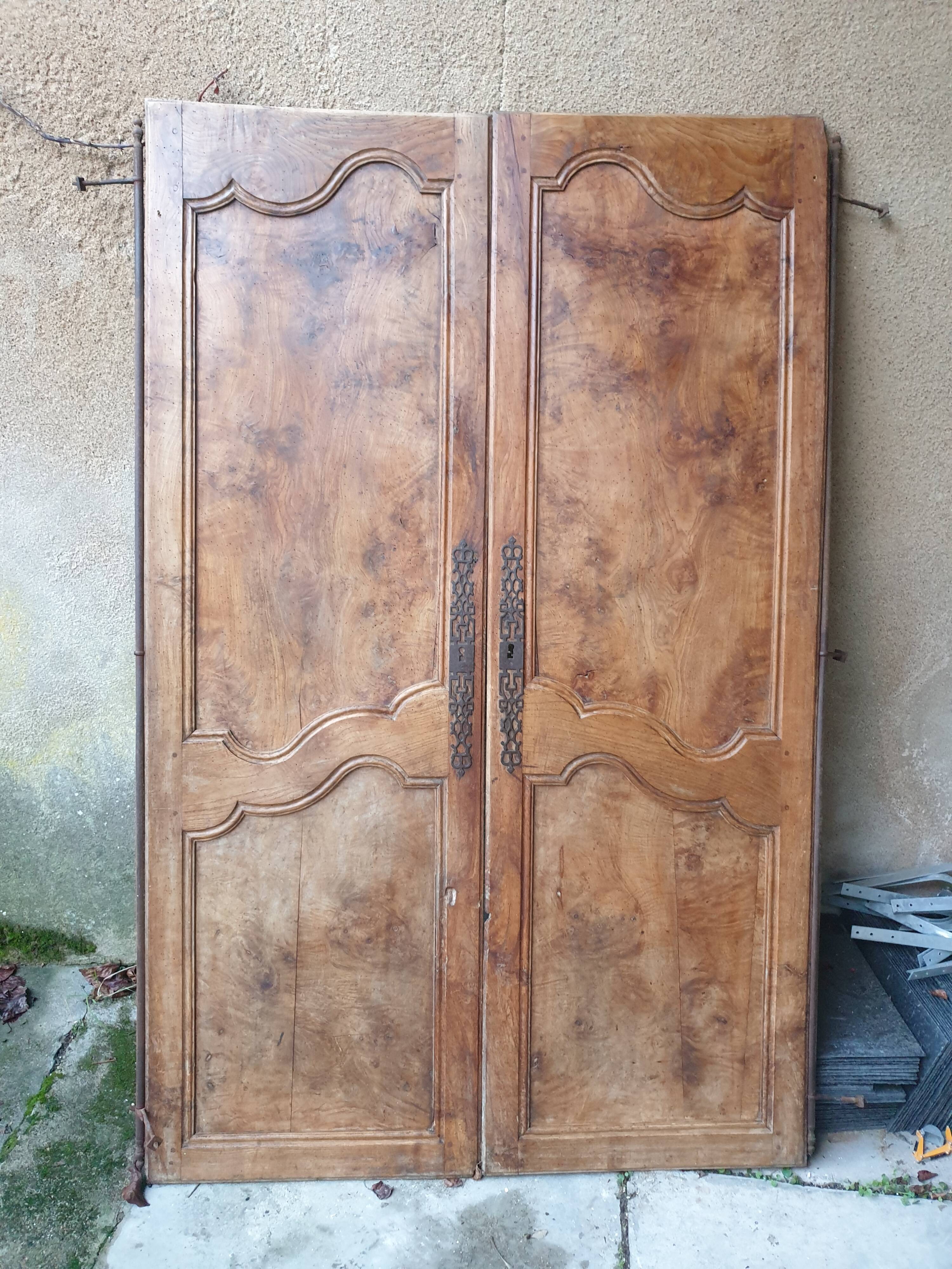 Double antique closet doors