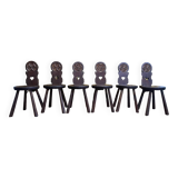 Set of 6 “Escabelles” mountain chairs