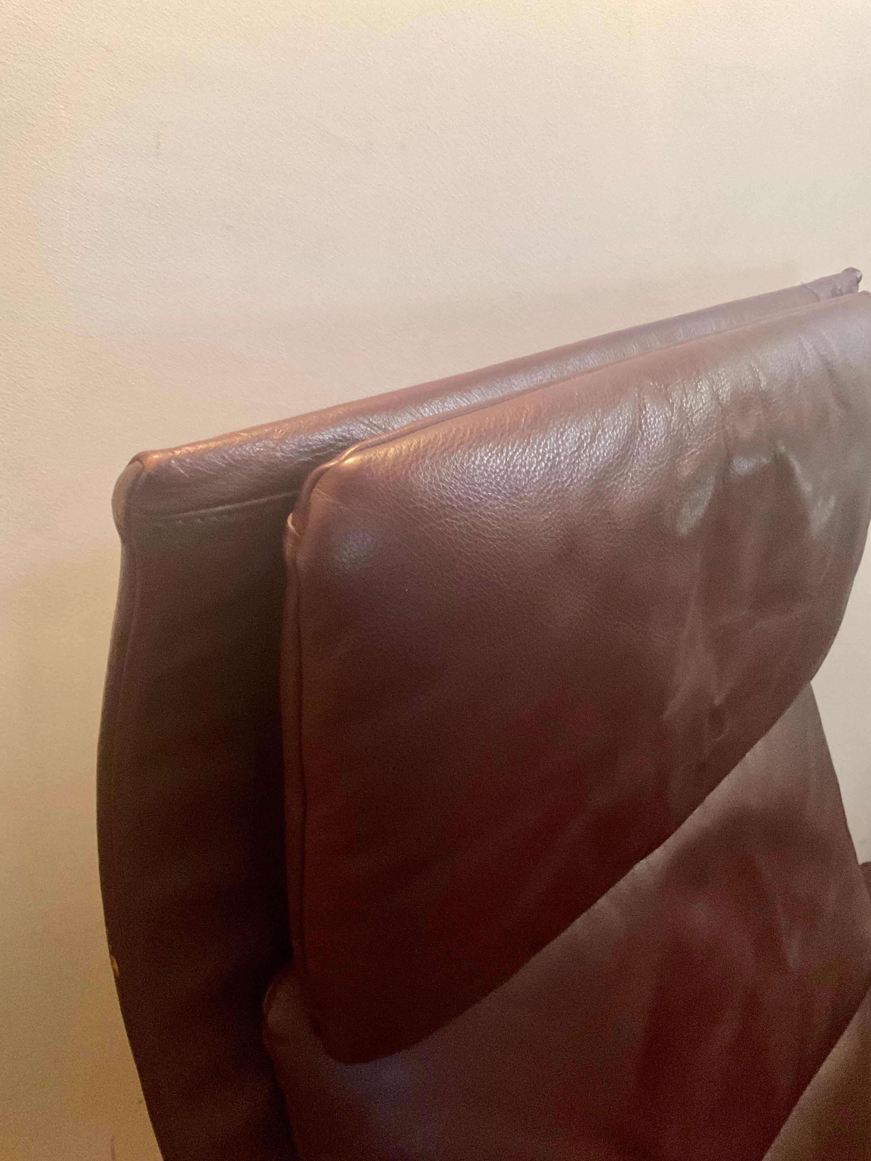 Fauteuil relax Jori des années 70 80 en cuir