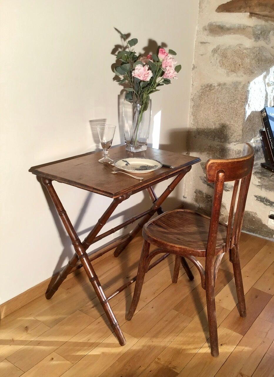 Table folding bamboo feet 1930/1950