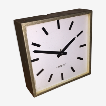 Industrial wall clock vintage 1960 Lambert brand