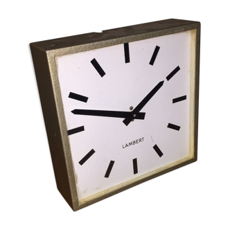Industrial wall clock vintage 1960 Lambert brand
