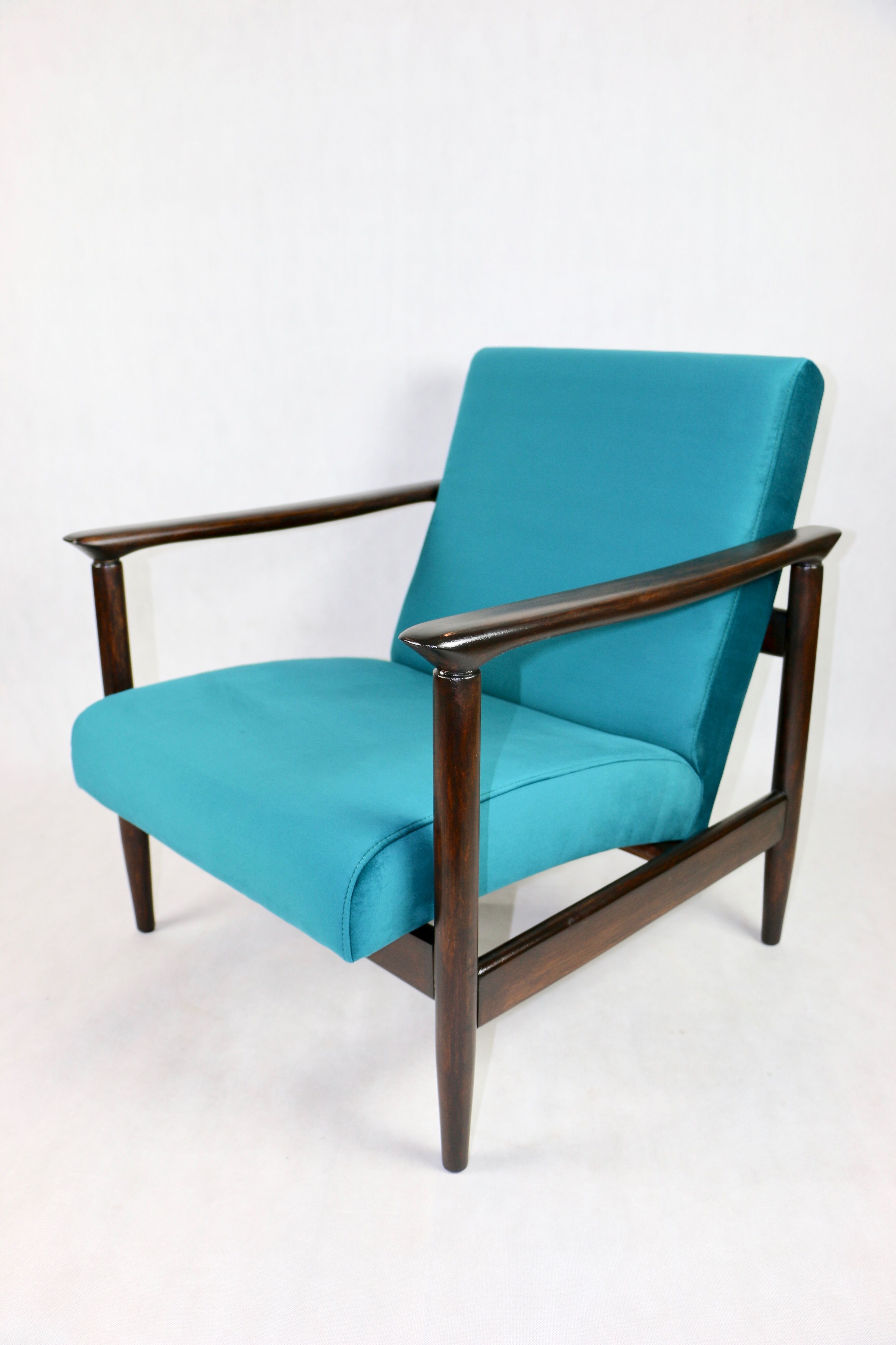 Fauteuil GFM-142 en velours vert par Edmund Homa, années 1970
