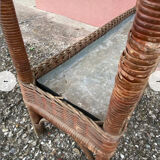 Vintage rattan planter