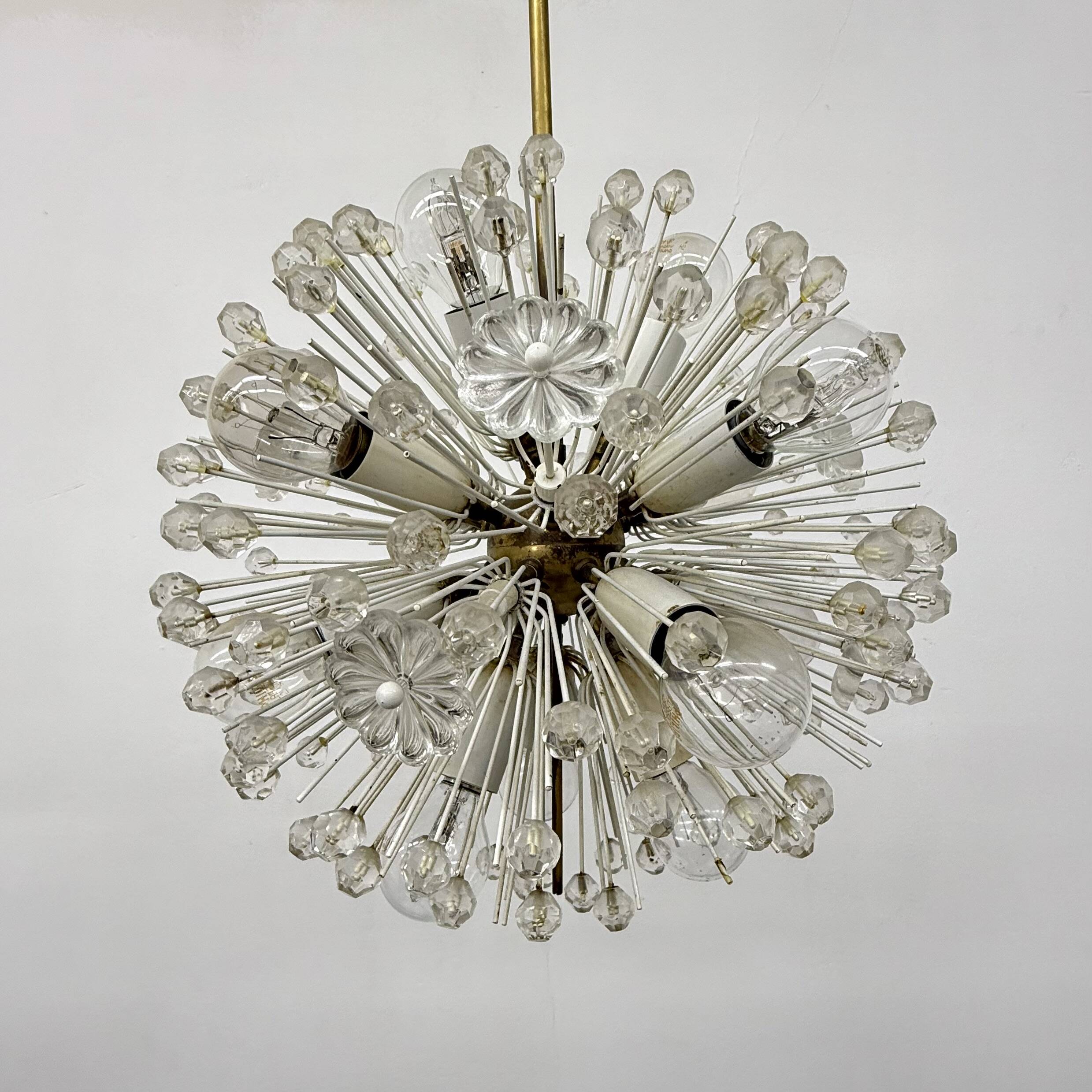 Snowball hanging Lamp by Emil Stejnar for Rupert Nikoll, 1950s